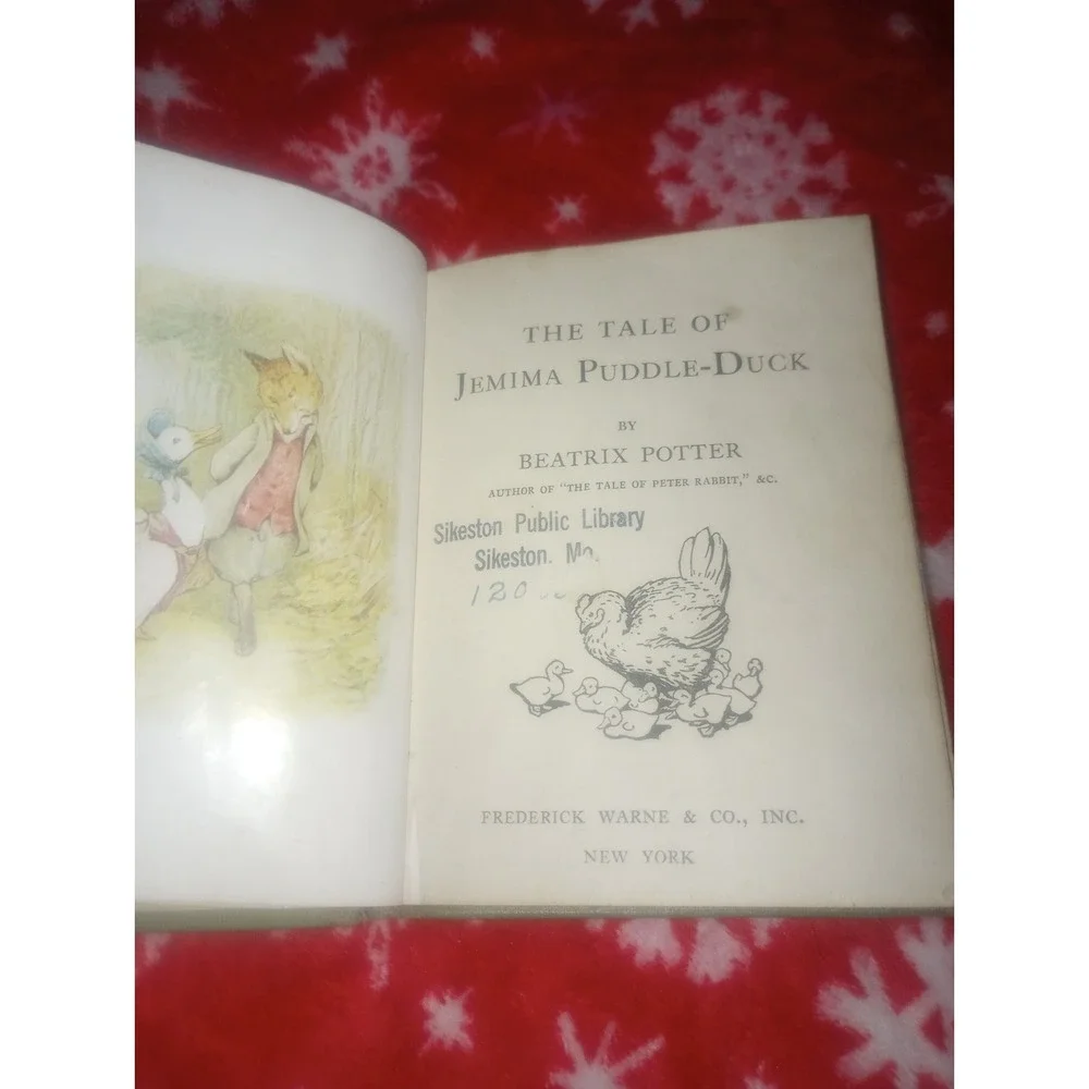 Beatrix Potter Lot Of (3) 1907-08 Books Puddle Duck, Tom Kitten And Peter Rabbit